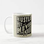 野球ソフトボールの喧騒、ヒットと決してマグ コーヒーマグカップ (左)