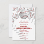 野球ソフトボールエンドオブシーズンアワードお祝い 招待状 (正面)