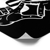 野球ソフトボールシーズンL7ウインナソーセージ少年おもしろいたち ポスター (角)