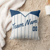 野球ソフトボールジャージー名&ナンバーテンプレート クッション (ブランケット)