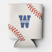 野球ソフトボールスポーツイニシャルモノグラム 缶クーラー (正面)