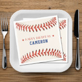 野球ソフトボールスポーツハッピーバースデーパーティー スタンダードカクテルナプキン