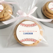 野球ソフトボールスポーツハッピーバースデーパーティー ラウンドシール