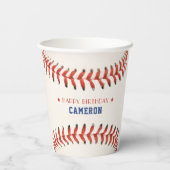 野球ソフトボールスポーツハッピーバースデーパーティー 紙コップ (裏面)
