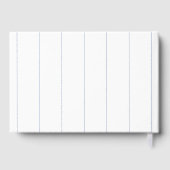 野球ソフトボールスポーツハート結婚Pinstried ゲストブック (裏面)