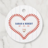 野球ソフトボールスポーツハート結婚Pinstried フェイバータグ (正面)