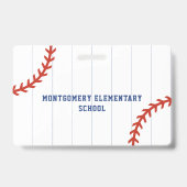 野球ソフトボールスポーツピンストライプ校舎峠 バッジ (裏面)