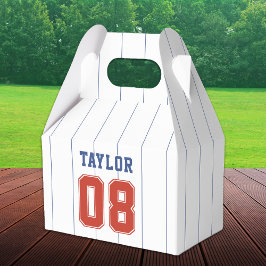 野球ソフトボールスポーツピンストライプ誕生日パーティー フェイバーボックス