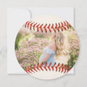 野球ソフトボールスポーツフォトベビーシャワー 招待状 (裏面)