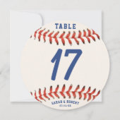 野球ソフトボールスポーツラウンドテーブルナンバーカード (正面)