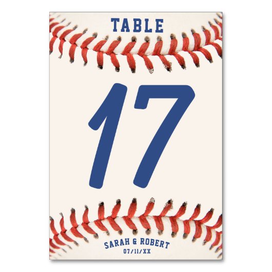 野球ソフトボールスポーツ結婚式レセプション テーブルナンバー (正面)