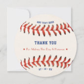 野球ソフトボールスポーツ誕生日パ結婚ーティ サンキューカード (裏面)
