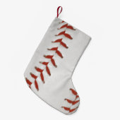 野球ソフトボールプリントパターン背景 スモールクリスマスストッキング (正面 (吊り時))