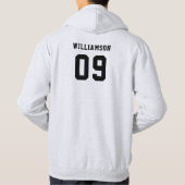 野球ソフトボール倶楽部チームリーグ名番号 パーカ (裏面)