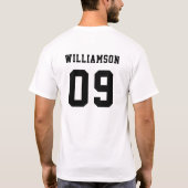 野球ソフトボール倶楽部チームリーグ名番号 Tシャツ (裏面)