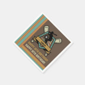 野球ソフトボール名年齢番号誕生日 スタンダードカクテルナプキン (角)