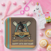 野球ソフトボール名年齢番号誕生日 ペーパープレート (パーティー)