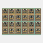 野球ソフトボール名年齢番号誕生日 ラッピングペーパーシート (正面2)