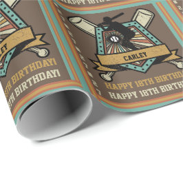 野球ソフトボール名年齢番号誕生日 ラッピングペーパー