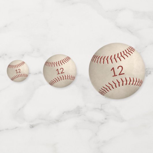 野球ソフトボール少年少女の誕生日パーティー コンフェッティ (裏面)