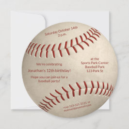 野球ソフトボール少年少女の誕生日パーティー 案内状