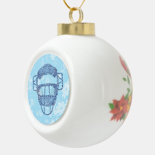 野球ソフトボール捕手マスクオーナメント セラミックボールオーナメント (右)