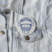 野球ソフトボール捕手マスクカリグラムバッジ 缶バッジ (インサイチュ)