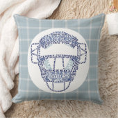 野球ソフトボール捕手マスクカリグラム枕 クッション (ブランケット)