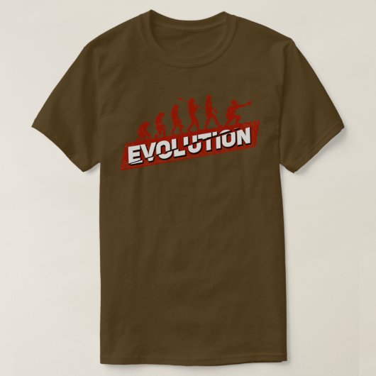 野球ソフトボール捕手進化 Tシャツ (デザイン正面)