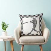 野球ソフトボール選手ワードアート クッション (椅子)