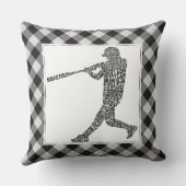 野球ソフトボール選手ワードアート クッション (裏面)