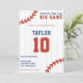 野球ソフトボール10歳の誕生日パーティー 招待状 (スタンド正面)