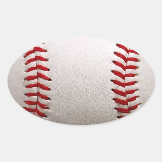 野球ソフトボール 楕円形シール (正面)