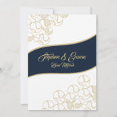 野球ソフトボールBNAI(ユダヤ教の)バル・ミツバー金ゴールド&ブルー 招待状 (裏面)