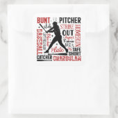 野球タイポグラフィことわざと用語 スクエアシール (バッグ)