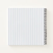 野球タイポグラフィストライプ赤白青ID770 ノートブック (裏面)