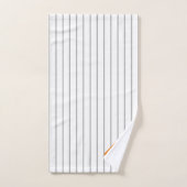 野球タイポグラフィ白黒ストライプID770 バスタオルセット (ハンドタオル)