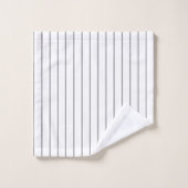 野球タイポグラフィ白黒ストライプID770 バスタオルセット (ウォッシュタオル)