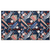 野球タイポグラフィ赤白青ID770 ファブリック (ファットクウォーター)