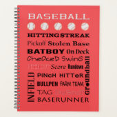 野球タイポグラフィ プランナー手帳 (正面)