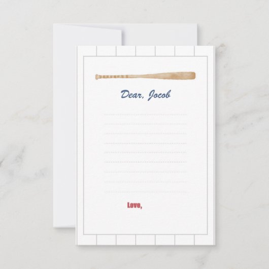 野球タイムカプセルカード 招待状 (正面)