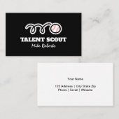野球タレントスカウトビジネスカードテンプレート 名刺 (正面/裏面)