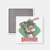 野球ダイヤモンドスラッガースポーツギア マグネット (正面/裏面)