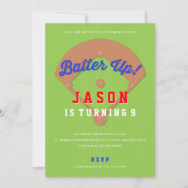 野球ダイヤモンドバースデーパーティーへの招待 招待状