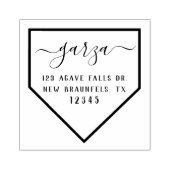 野球ダイヤモンド差出人住所ゴムスタンプ ラバースタンプ (インプリント)