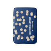 野球ダークブルー、色を選びなさい、名前、 バスマット (正面縦)