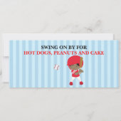 野球チケットの誕生日の招待状のカスタマイズ 招待状 (裏面)