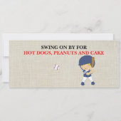 野球チケットの誕生日の招待状のカスタマイズ 招待状 (裏面)