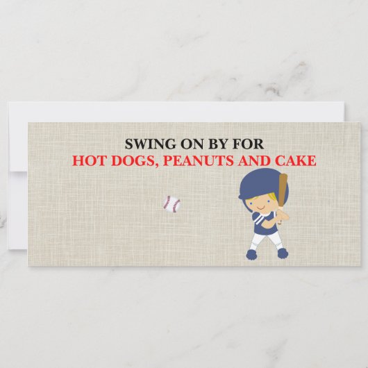 野球チケットの誕生日の招待状のカスタマイズ 招待状 (裏面)