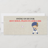 野球チケットの誕生日の招待状のカスタマイズ 招待状 (裏面)